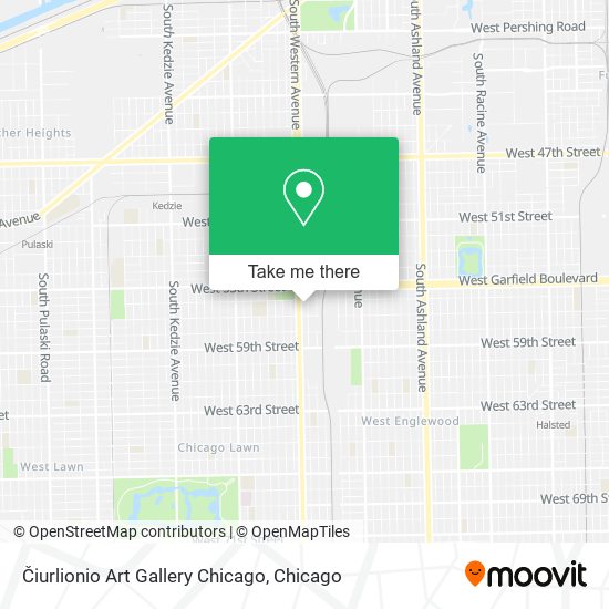Mapa de Čiurlionio Art Gallery Chicago