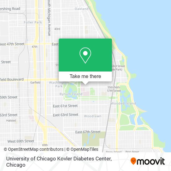 Mapa de University of Chicago Kovler Diabetes Center