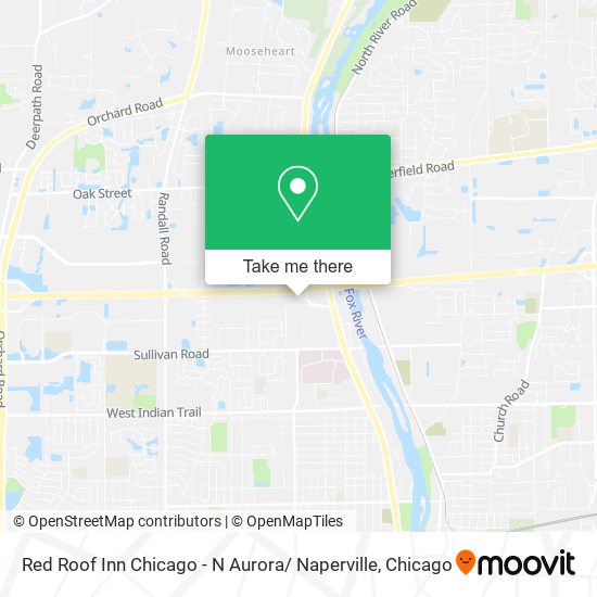 Mapa de Red Roof Inn Chicago - N Aurora/ Naperville