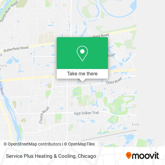 Mapa de Service Plus Heating & Cooling