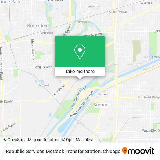 Republic Services McCook Transfer Station map