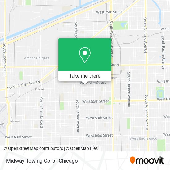 Midway Towing Corp. map