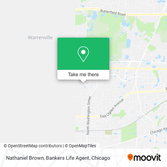 Nathaniel Brown, Bankers Life Agent map