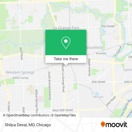 Shilpa Desai, MD map