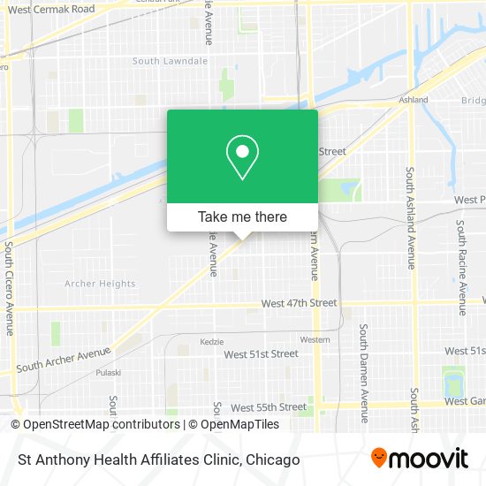 St Anthony Health Affiliates Clinic map