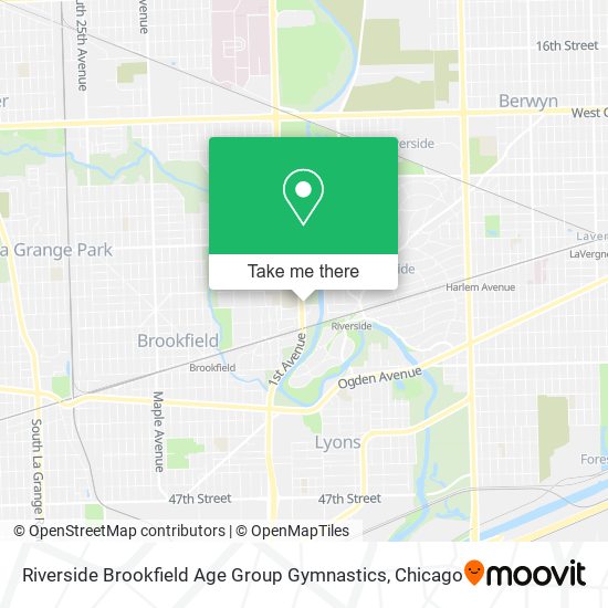 Riverside Brookfield Age Group Gymnastics map