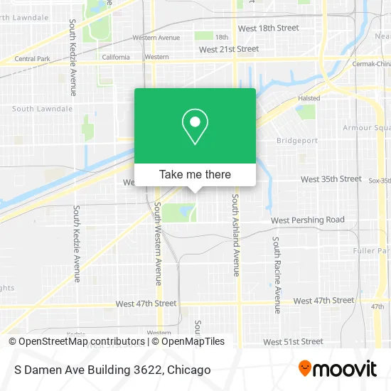 S Damen Ave Building 3622 map