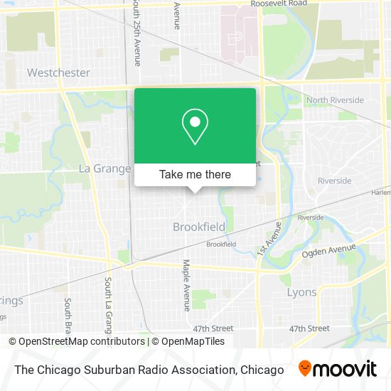 The Chicago Suburban Radio Association map