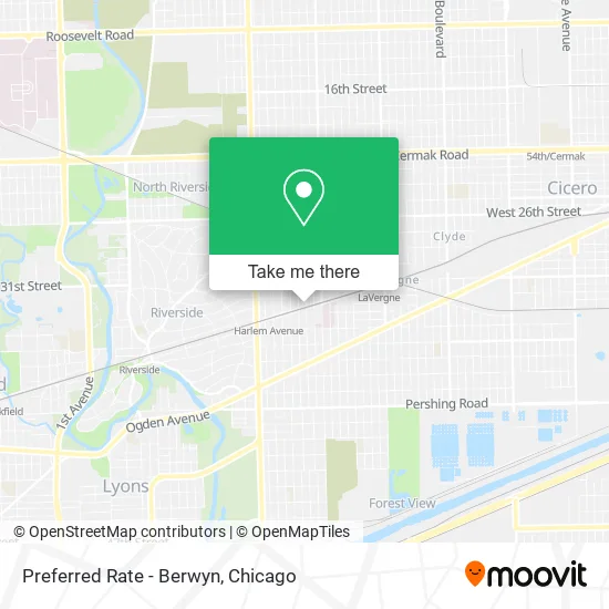 Preferred Rate - Berwyn map