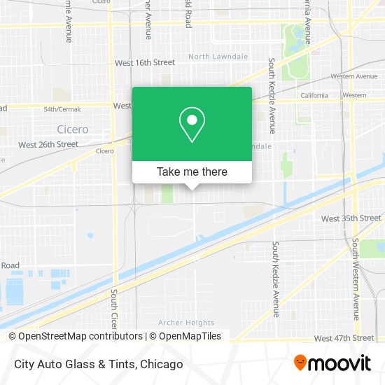 City Auto Glass & Tints map
