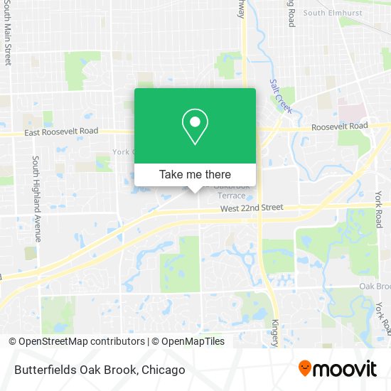 Butterfields Oak Brook map