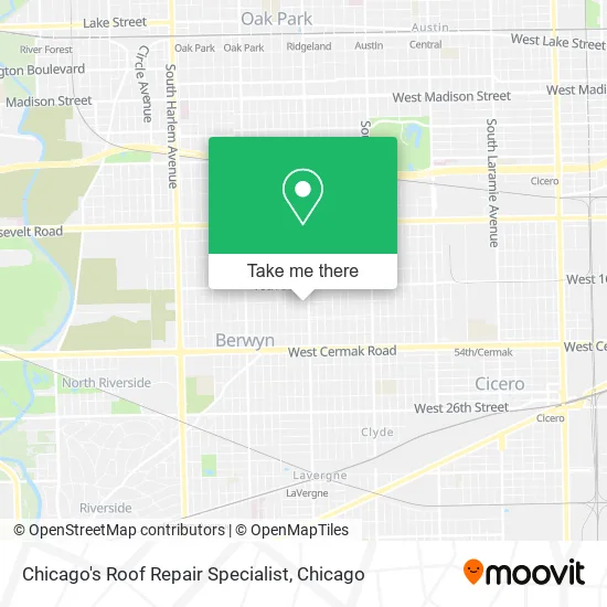 Mapa de Chicago's Roof Repair Specialist