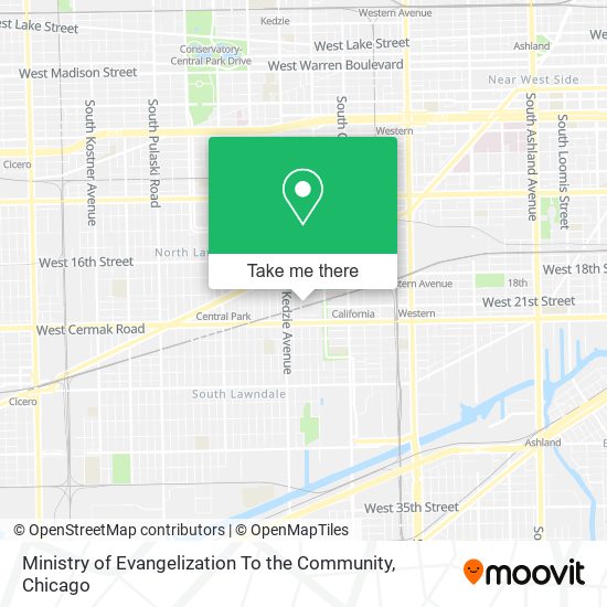 Mapa de Ministry of Evangelization To the Community