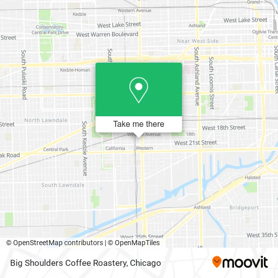 Mapa de Big Shoulders Coffee Roastery