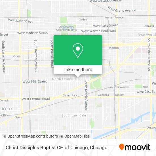 Christ Disciples Baptist CH of Chicago map