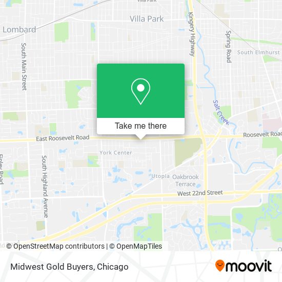 Midwest Gold Buyers map