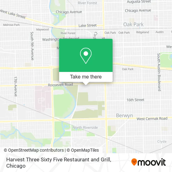 Mapa de Harvest Three Sixty Five Restaurant and Grill