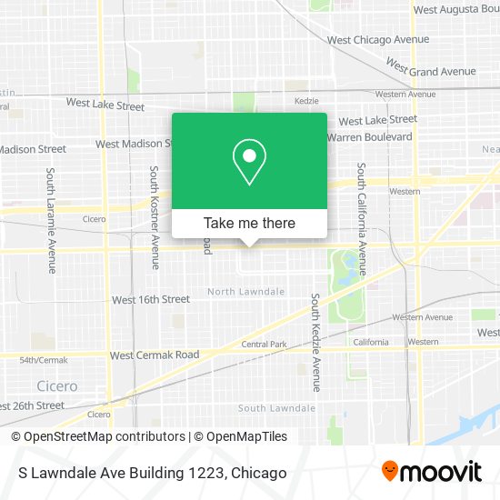 S Lawndale Ave Building 1223 map