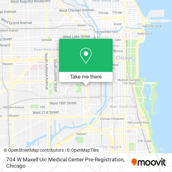 Mapa de 704 W Maxell Uic Medical Center Pre-Registration