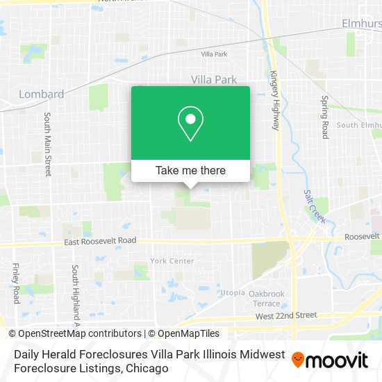 Mapa de Daily Herald Foreclosures Villa Park Illinois Midwest Foreclosure Listings
