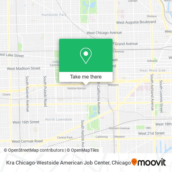 Mapa de Kra Chicago-Westside American Job Center