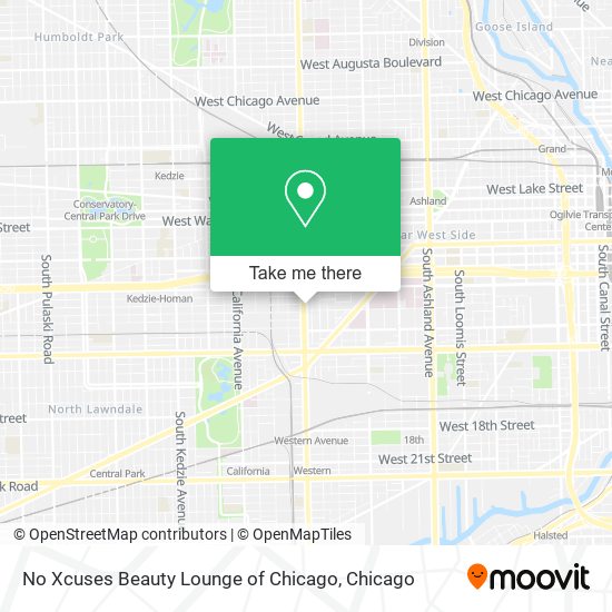 Mapa de No Xcuses Beauty Lounge of Chicago