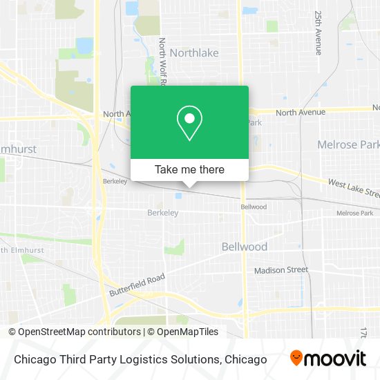 Mapa de Chicago Third Party Logistics Solutions