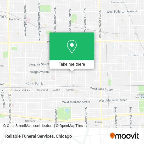 Reliable Funeral Services map