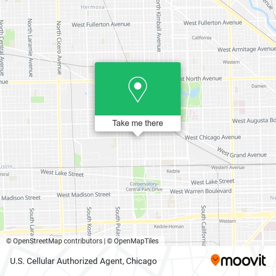 Mapa de U.S. Cellular Authorized Agent