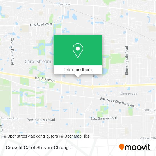 Crossfit Carol Stream map