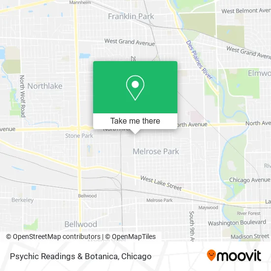 Psychic Readings & Botanica map