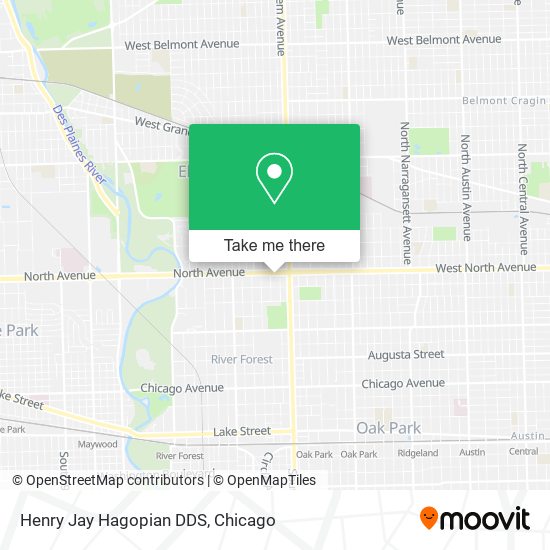 Henry Jay Hagopian DDS map