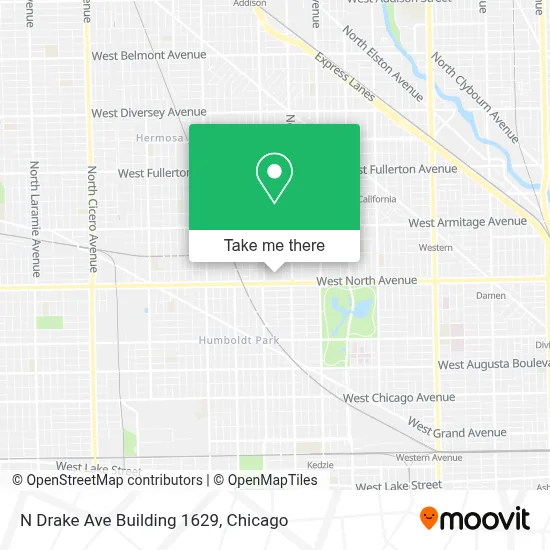 N Drake Ave Building 1629 map