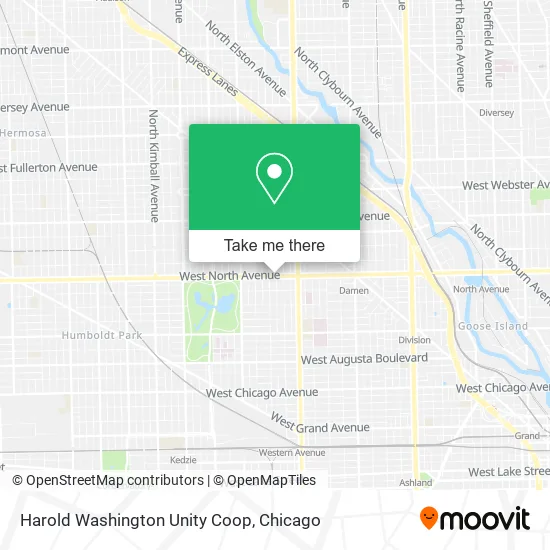 Harold Washington Unity Coop map