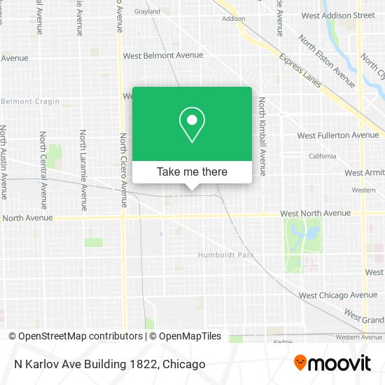 N Karlov Ave Building 1822 map