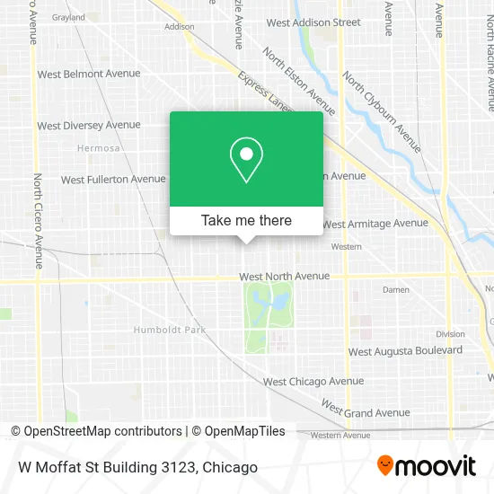 W Moffat St Building 3123 map
