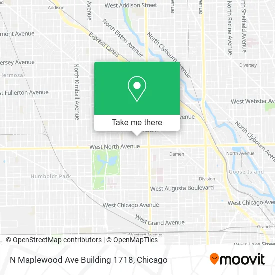 N Maplewood Ave Building 1718 map
