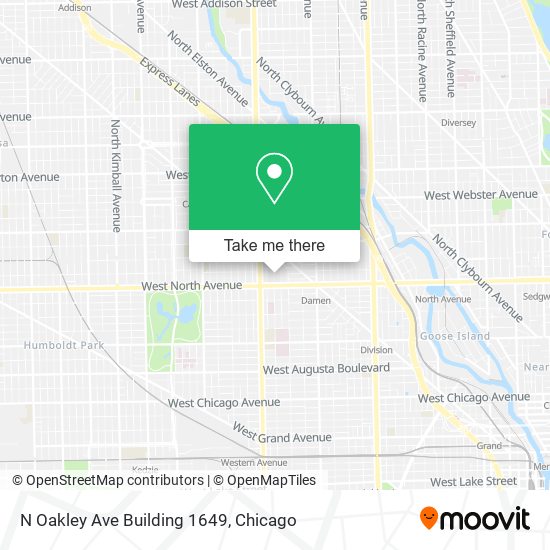 N Oakley Ave Building 1649 map