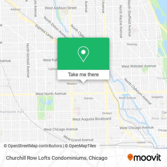Mapa de Churchill Row Lofts Condominiums