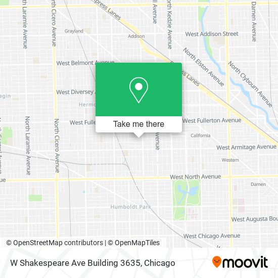 W Shakespeare Ave Building 3635 map