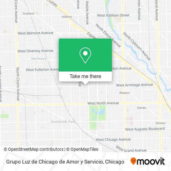 Mapa de Grupo Luz de Chicago de Amor y Servicio