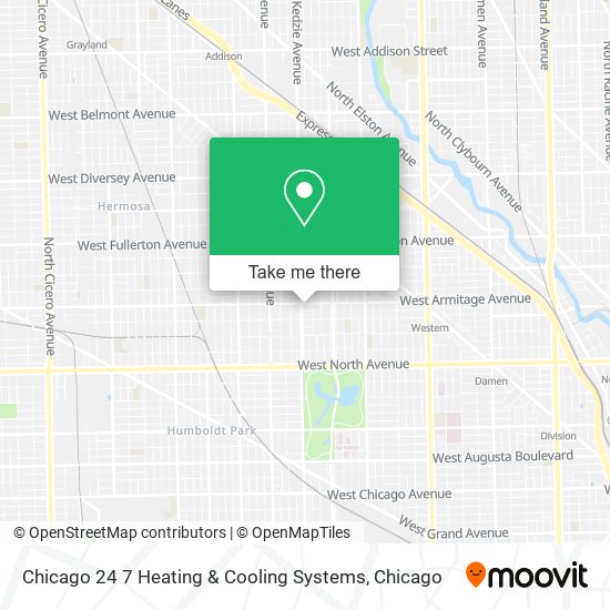 Chicago 24 7 Heating & Cooling Systems map