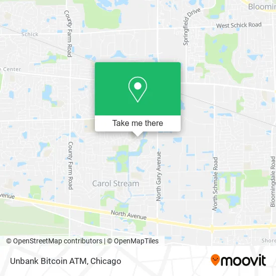 Unbank Bitcoin ATM map