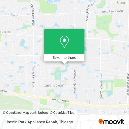 Mapa de Lincoln Park Appliance Repair