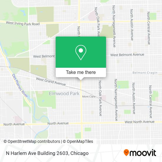 N Harlem Ave Building 2603 map