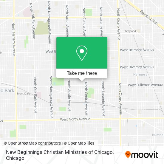 New Beginnings Christian Ministries of Chicago map