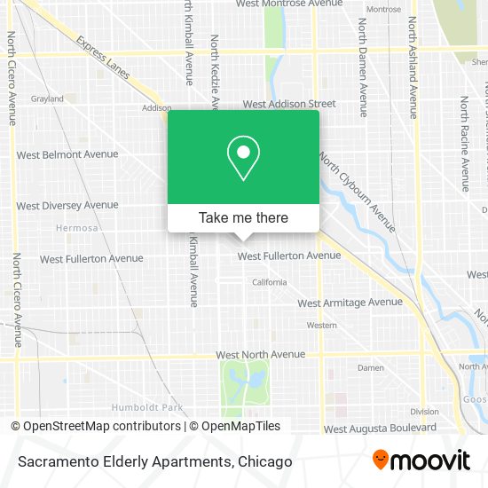 Sacramento Elderly Apartments map