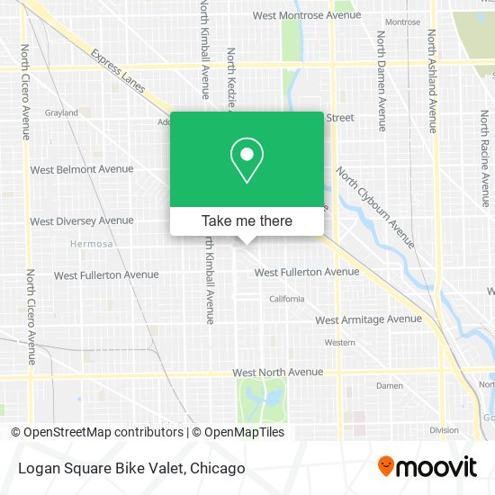 Mapa de Logan Square Bike Valet