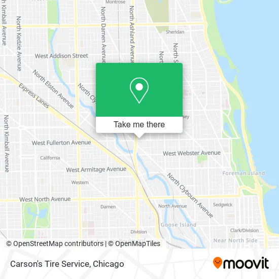 Carson's Tire Service map