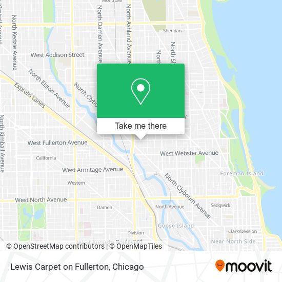 Mapa de Lewis Carpet on Fullerton